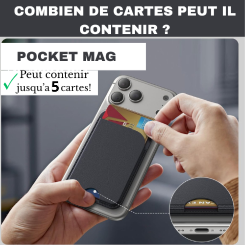 Pocket Mag® — Porte-Cartes Magnétique pour Smartphone