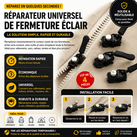 ZipFix™ – Le réparateur universel de fermeture éclair