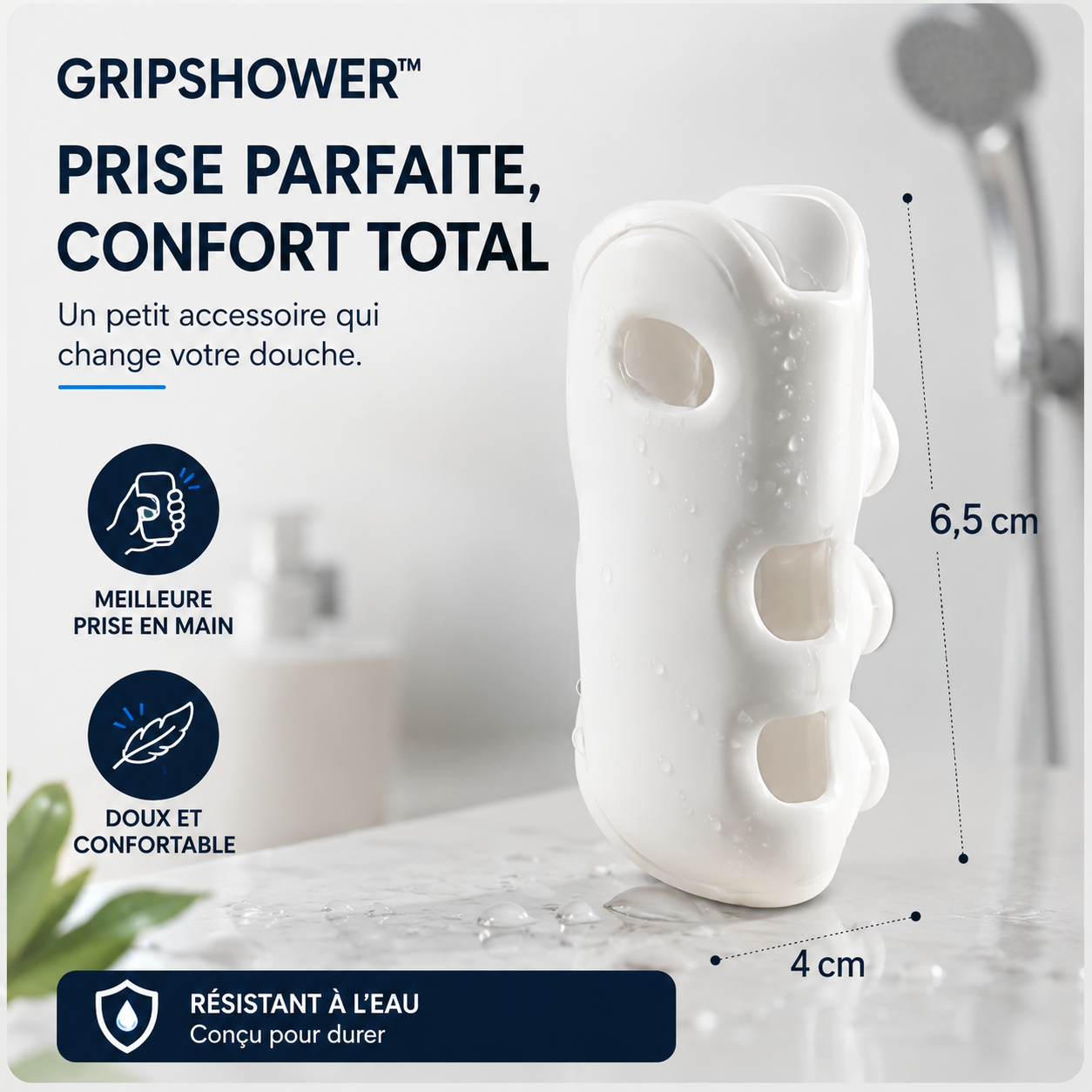 GripShower™ – Poignée Antidérapante