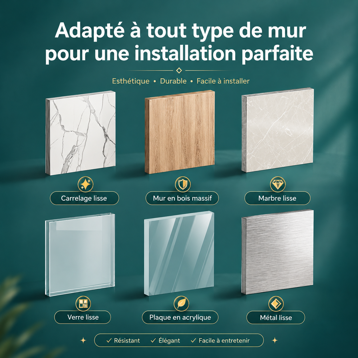 AquaFlex™ — Support Mural Réglable