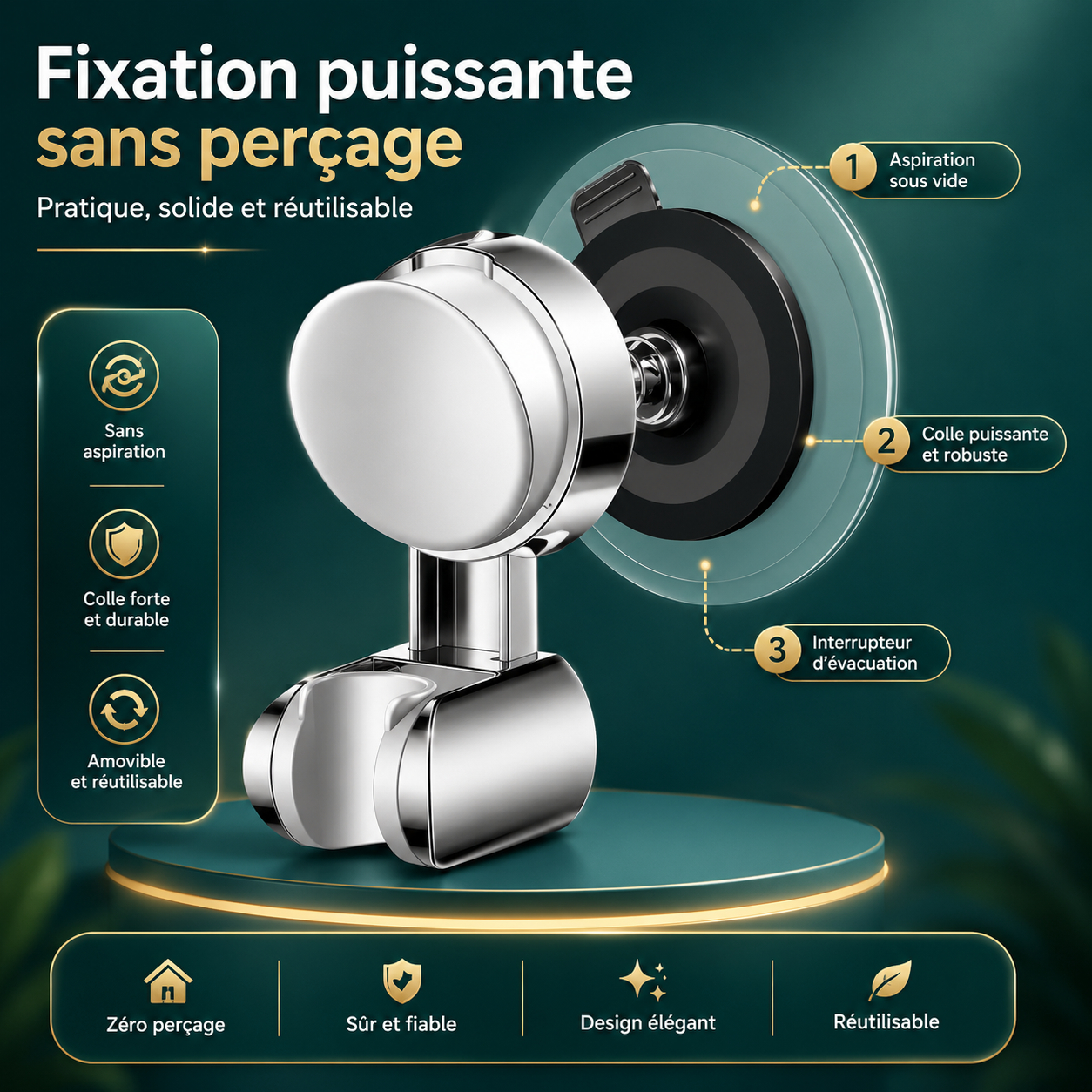 AquaFlex™ — Support Mural Réglable
