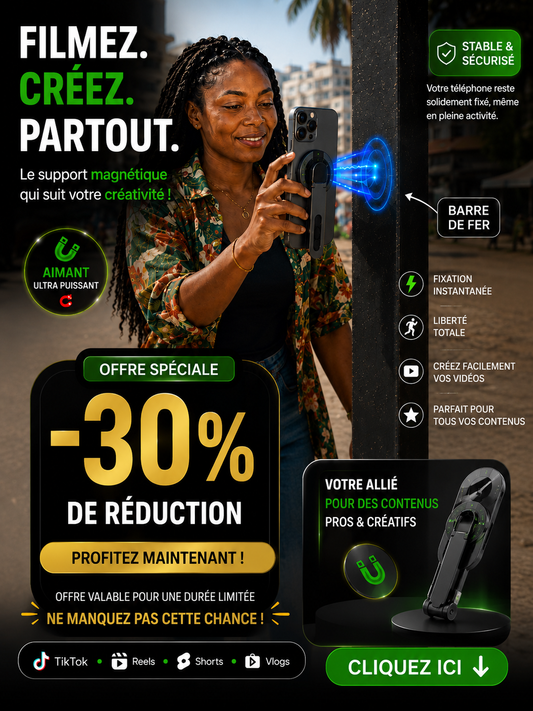 HoldPro™ — Support Magnétique pour Smartphone