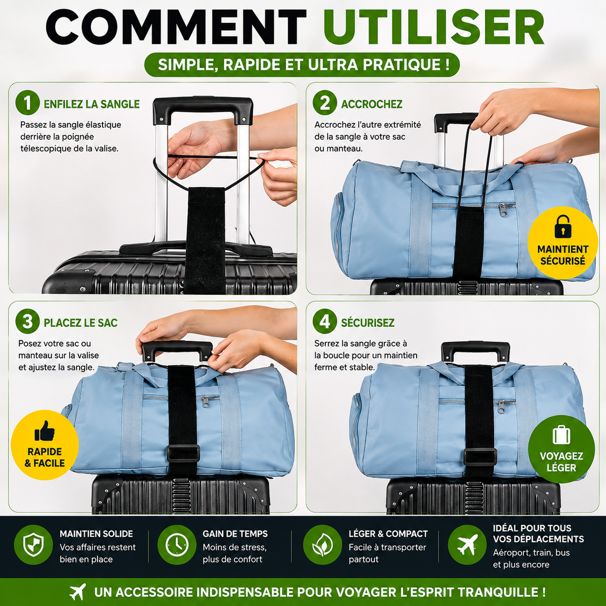 TravelLink™ — Sangle de voyage pour valise