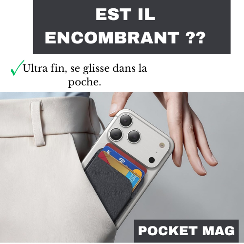 Pocket Mag® — Porte-Cartes Magnétique pour Smartphone